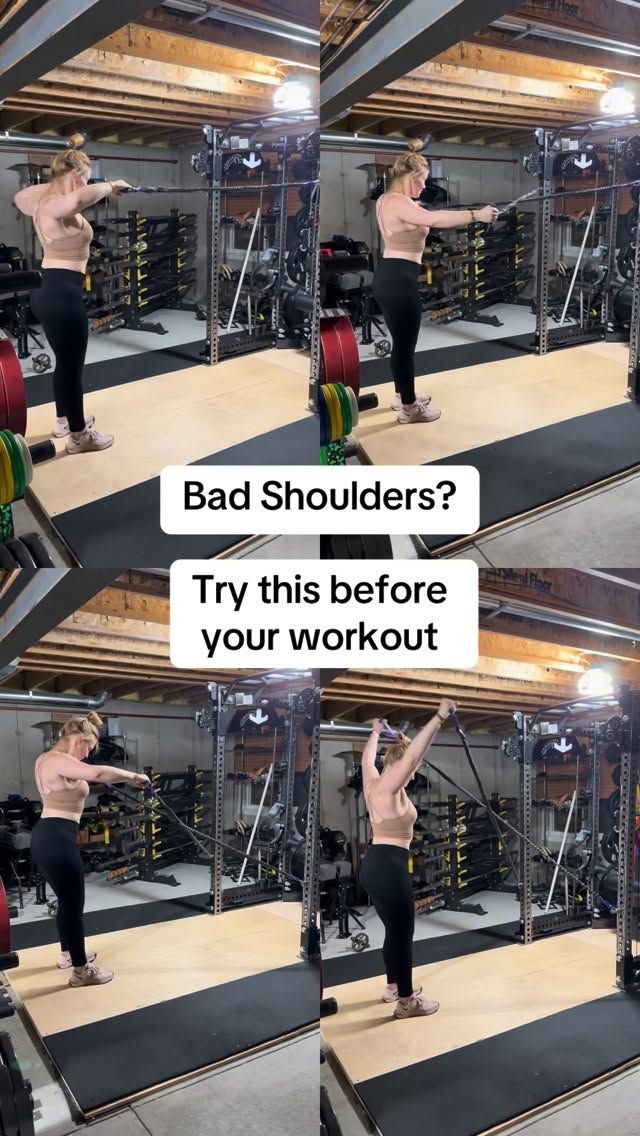 If your shoulders don’t feel ready before you train, try this before your workout👇