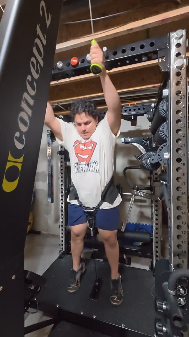 DeathSki with the Concept2 SkiErg and Rogue Rhino Belt Squat