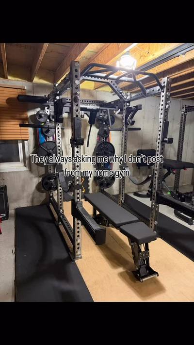 The new home gym has been a work in progress and tbh I’ve been having a lot of fun primarily training at my barbell club so I haven’t been super motivated to finish this yet but it’s mostly done I think. Just gotta figure out the 4-post Ares setup with Tornado arms and set up the SquatMax and Rhino